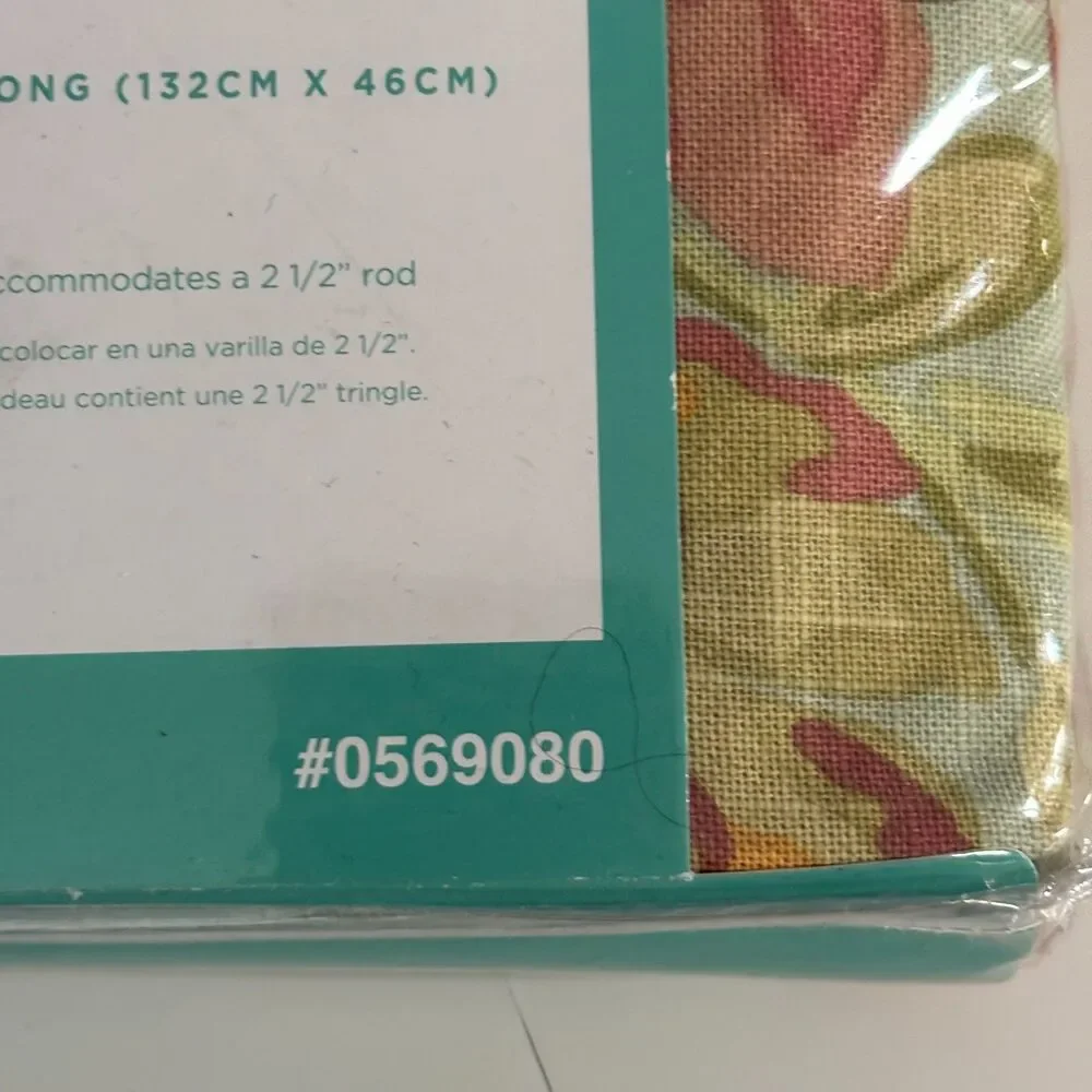 New Waverly Home Classics Spring Bling Vapor Valance Stripe Floral Scallop 52x18